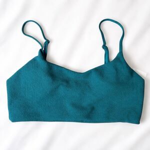 Andie Maui Bikini Top in Azur Textured Swimwear Size XL NWT